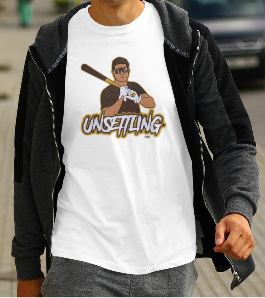 Unsettling Baseball Player With Bat And Gloves T-Shirt