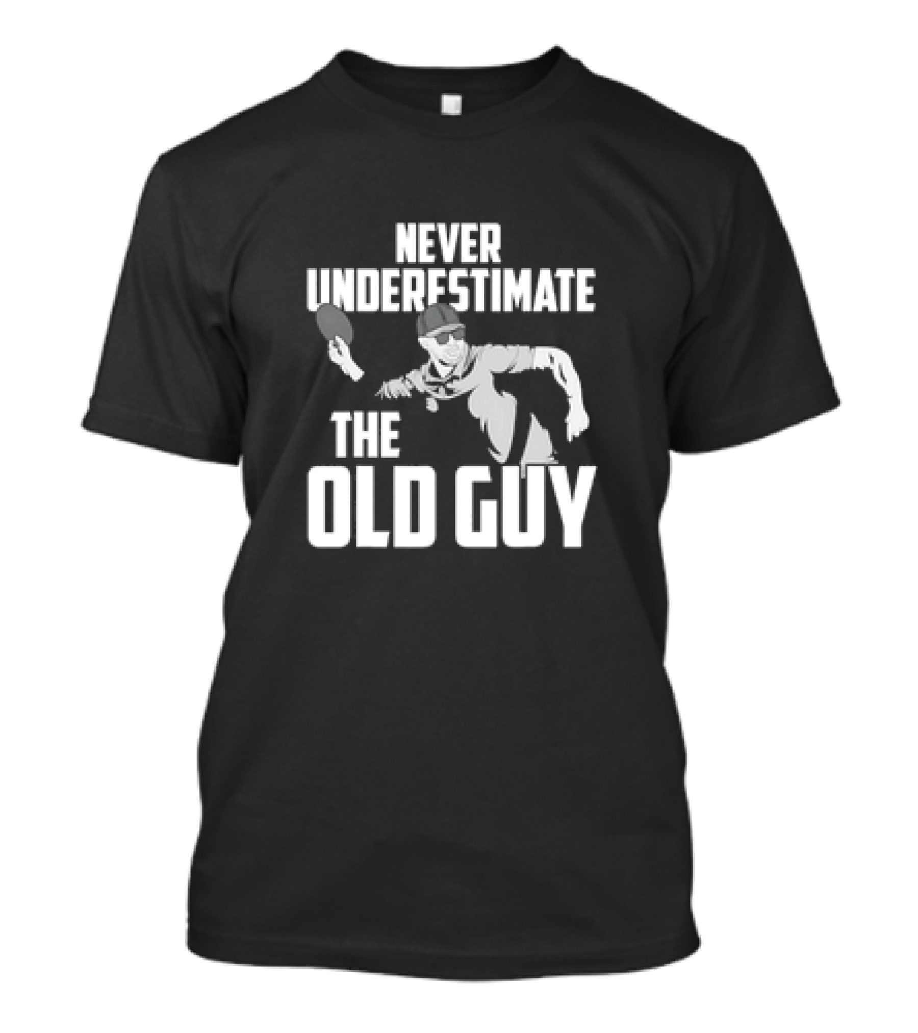 Never Underestimate The Old Guy Disc Golf Lover Dad Player T-Shirt