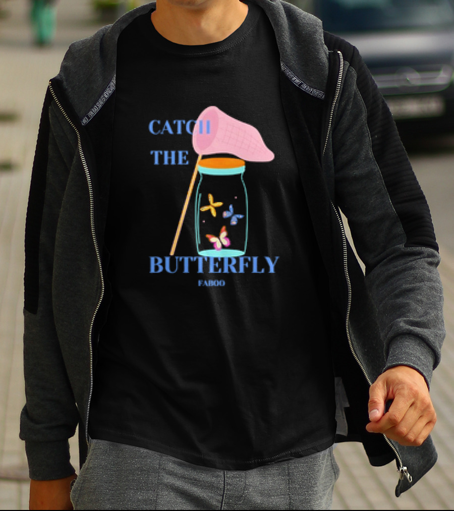 Catch The Butterfly Faboo Jar And Net T-Shirt