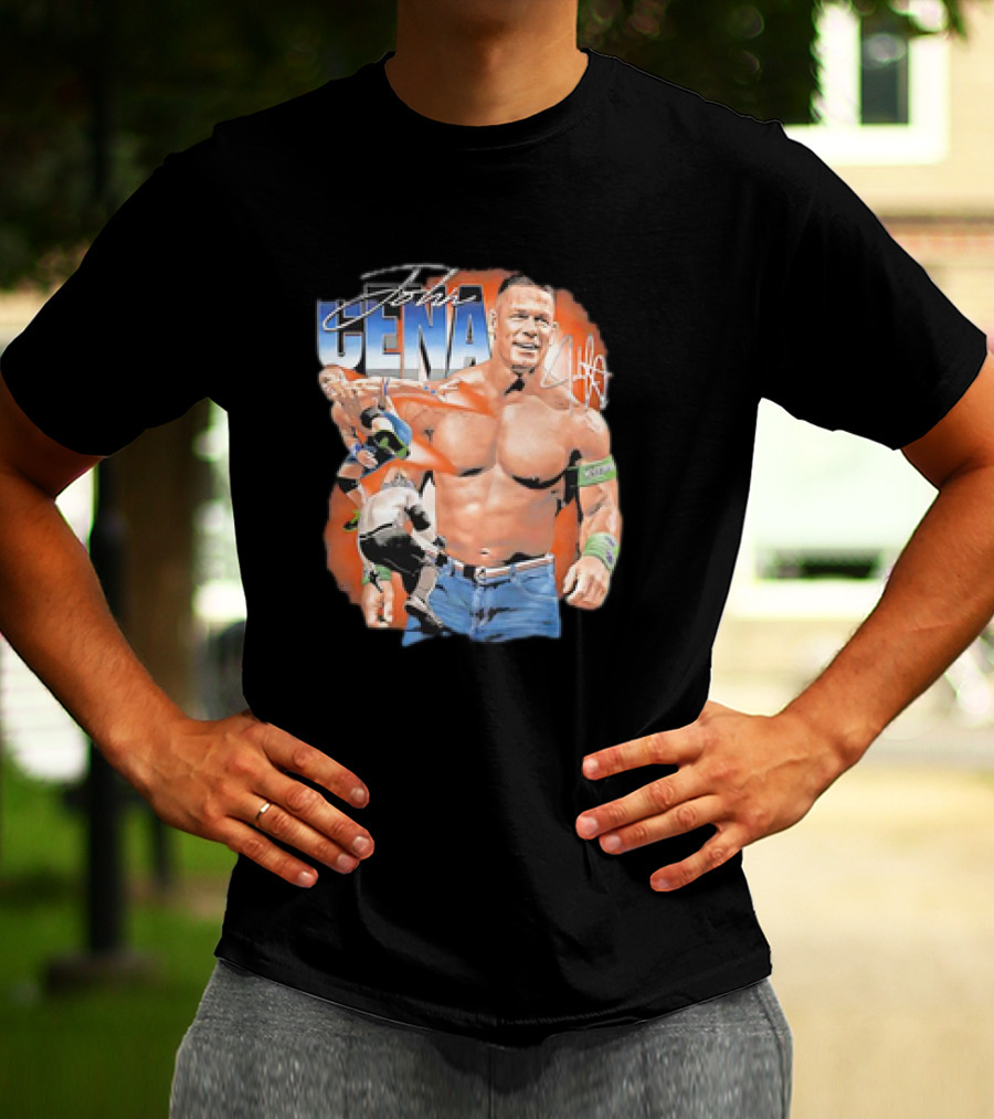 John Cena WWE Vintage Wrestler Action T-Shirt