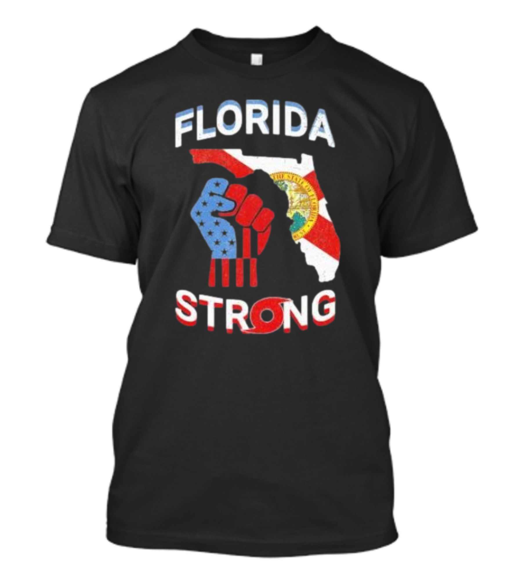 Florida Strong Pride Support Floridians State Flag Fist T-Shirt