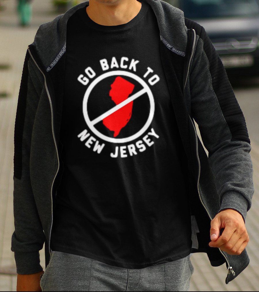 Go Back To New Jersey Retro Map T-Shirt