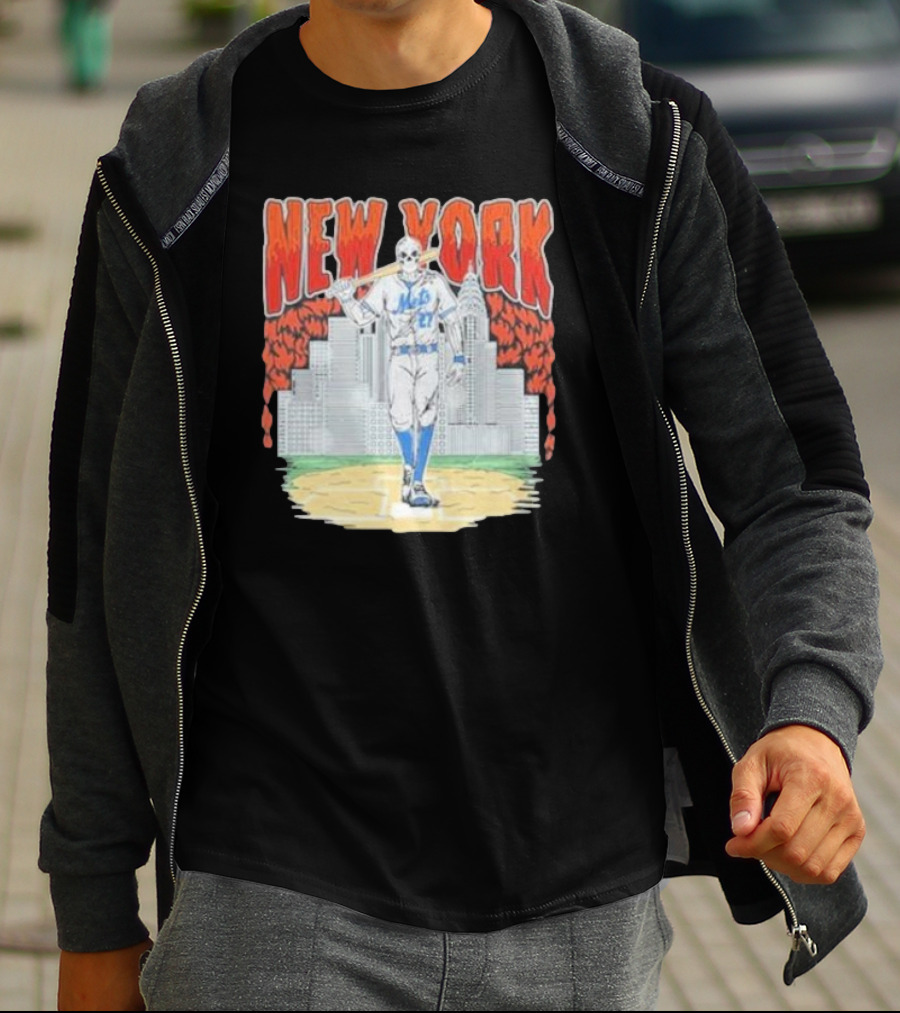 New York Mets Reed Garrett Skyline Baseball T-Shirt