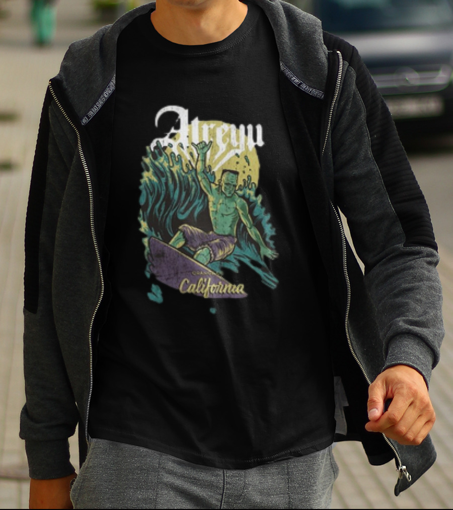 Atreyu Frankensurf California Ocean Wave T-Shirt