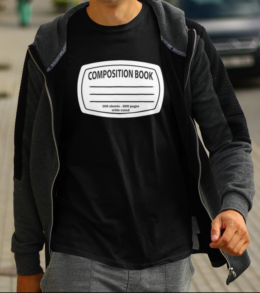 Composition Book 100 Sheets 200 Pages Wide Ruled T-Shirt