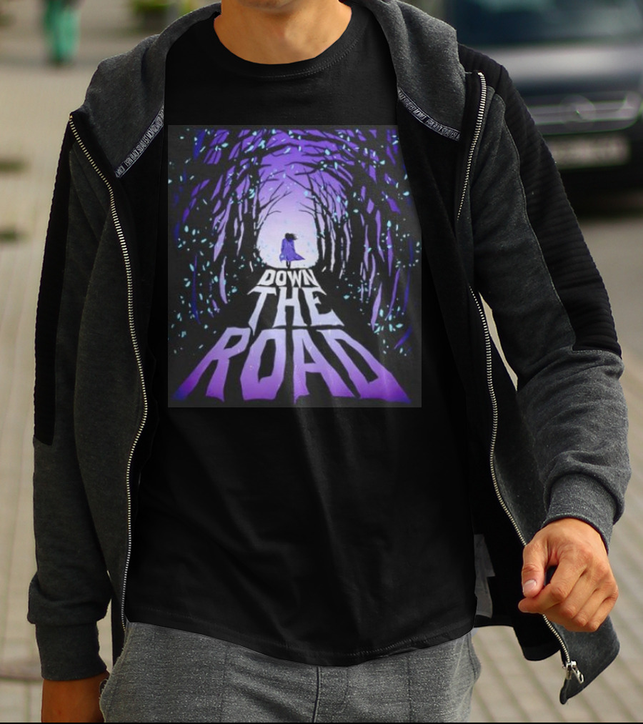 Down The Road Twilight Forest Pathway T-Shirt