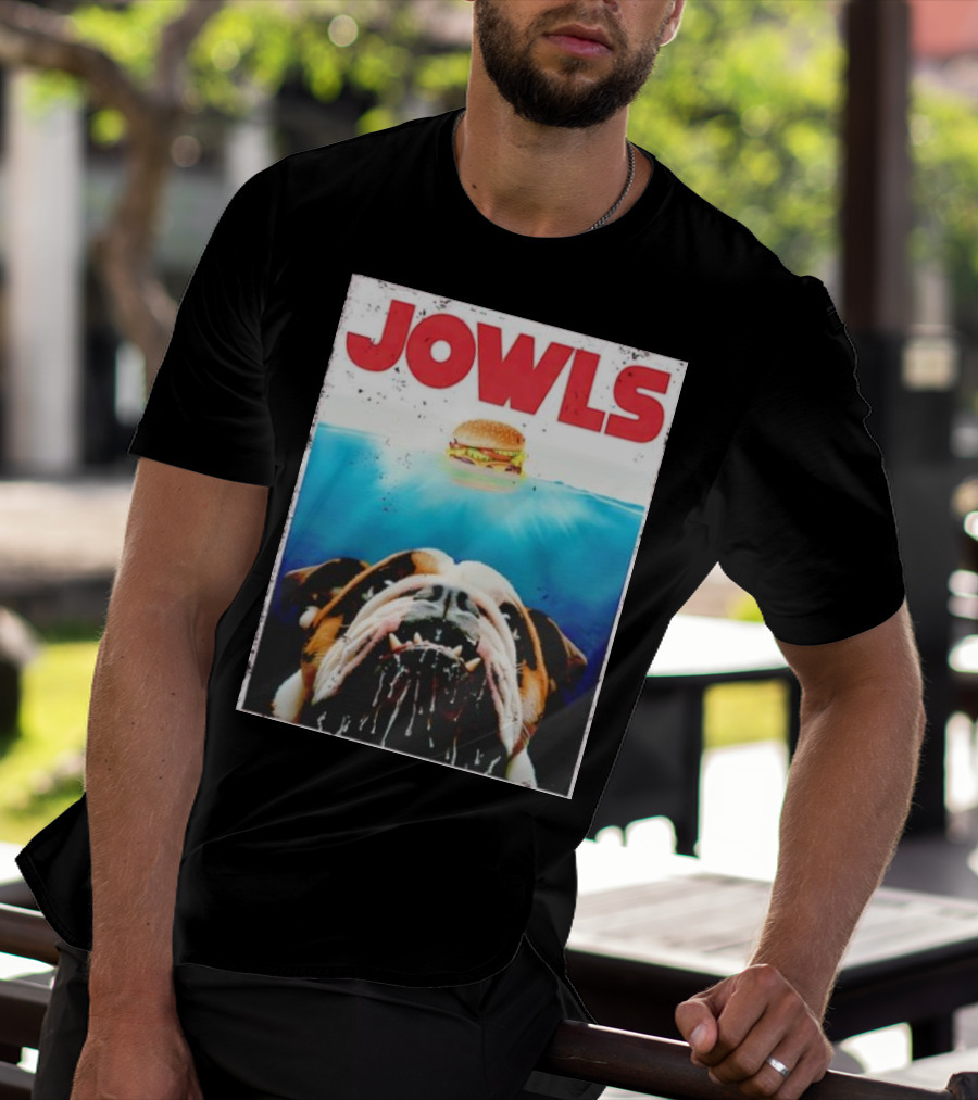 Jowls English Bulldog Burger Bully Dog Mom Dad T-Shirt