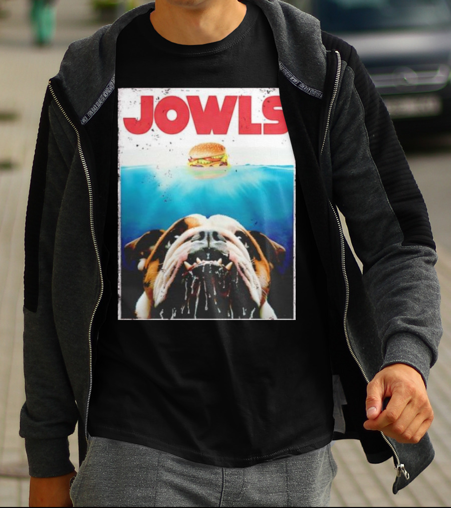 Jowls English Bulldog Burger Bully Dog Mom Dad T-Shirt