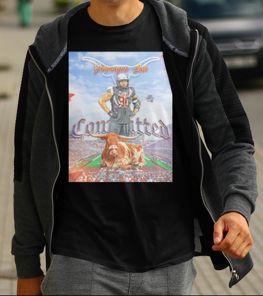 Jermayne Lole Committed Texas Longhorns Football Player Stadium And Mascot T-Shirt
