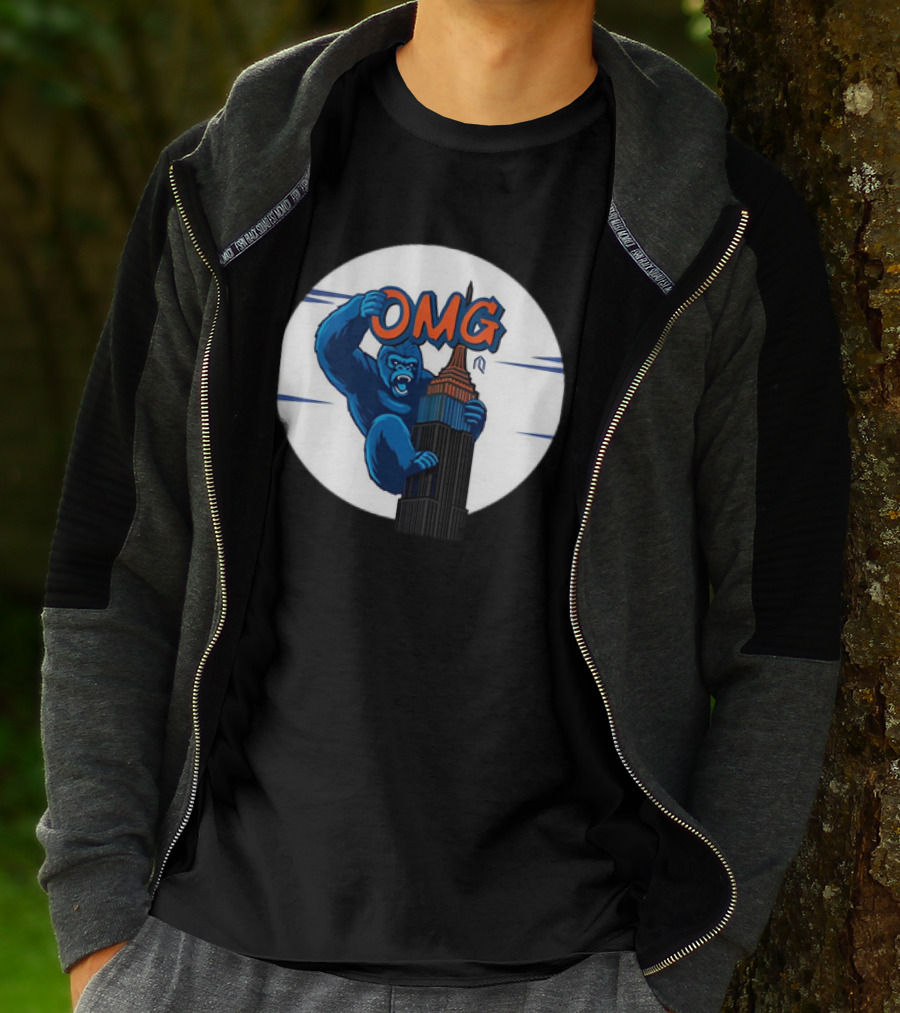 King Kong OMG Empire State Building New York Met T-Shirt