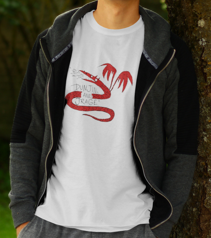 Dunjins And Jragens Fire-Breathing Red Serpent With Wings T-Shirt