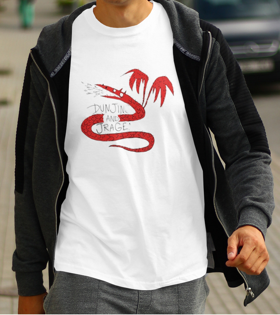 Dunjins And Jragens Fire-Breathing Red Serpent With Wings T-Shirt