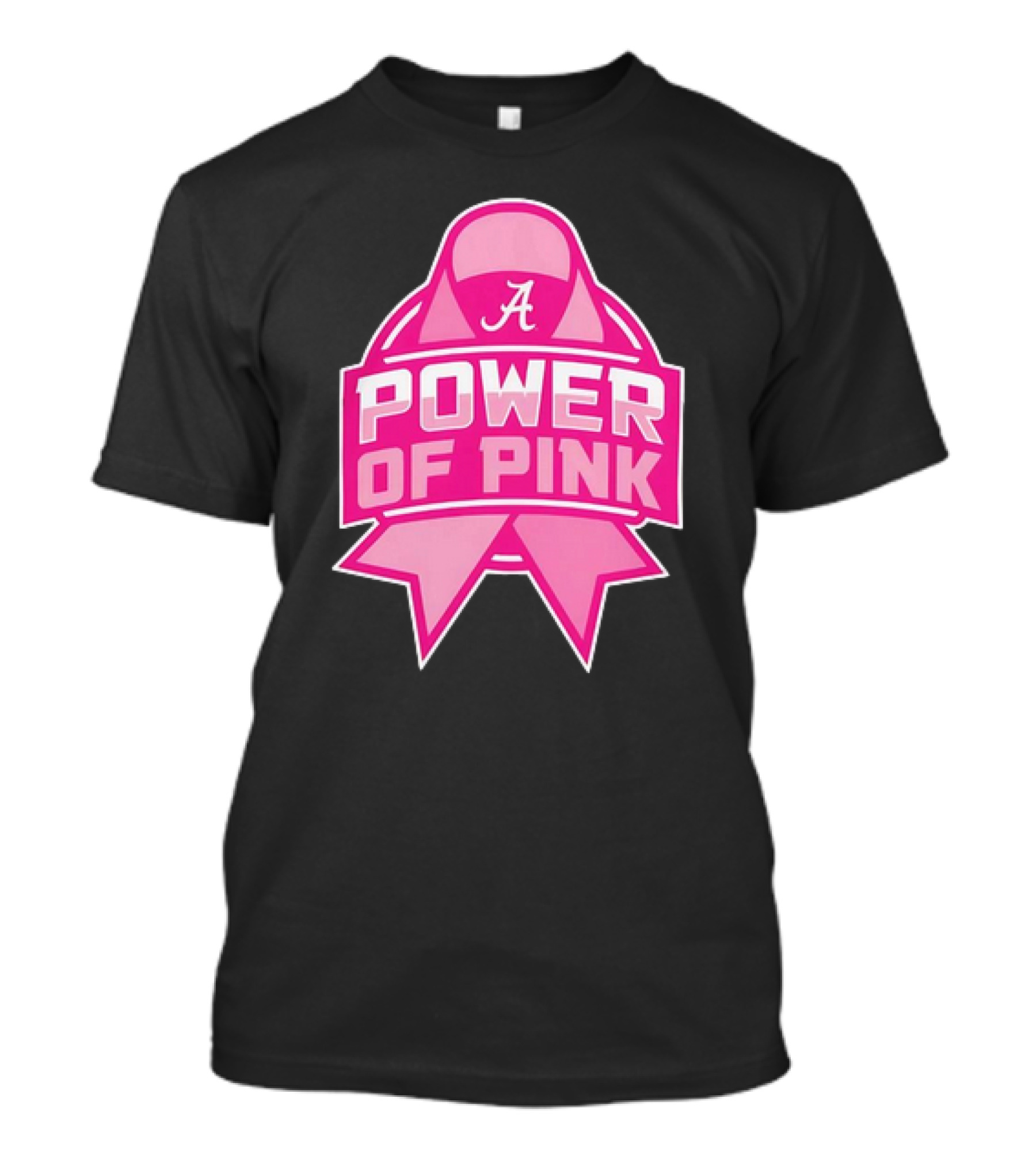 Alabama Crimson Tide Power Of Pink Ribbon T-Shirt