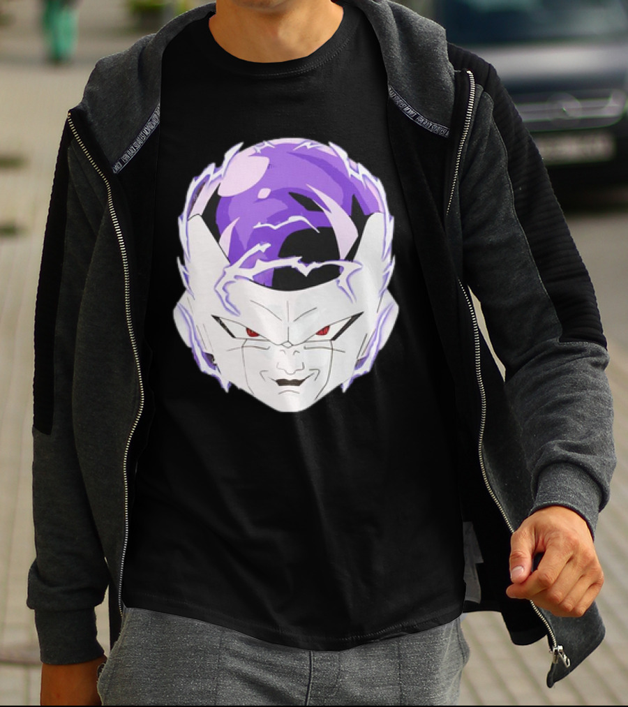 Frieza Dragon Ball Face With Purple Accents T-Shirt