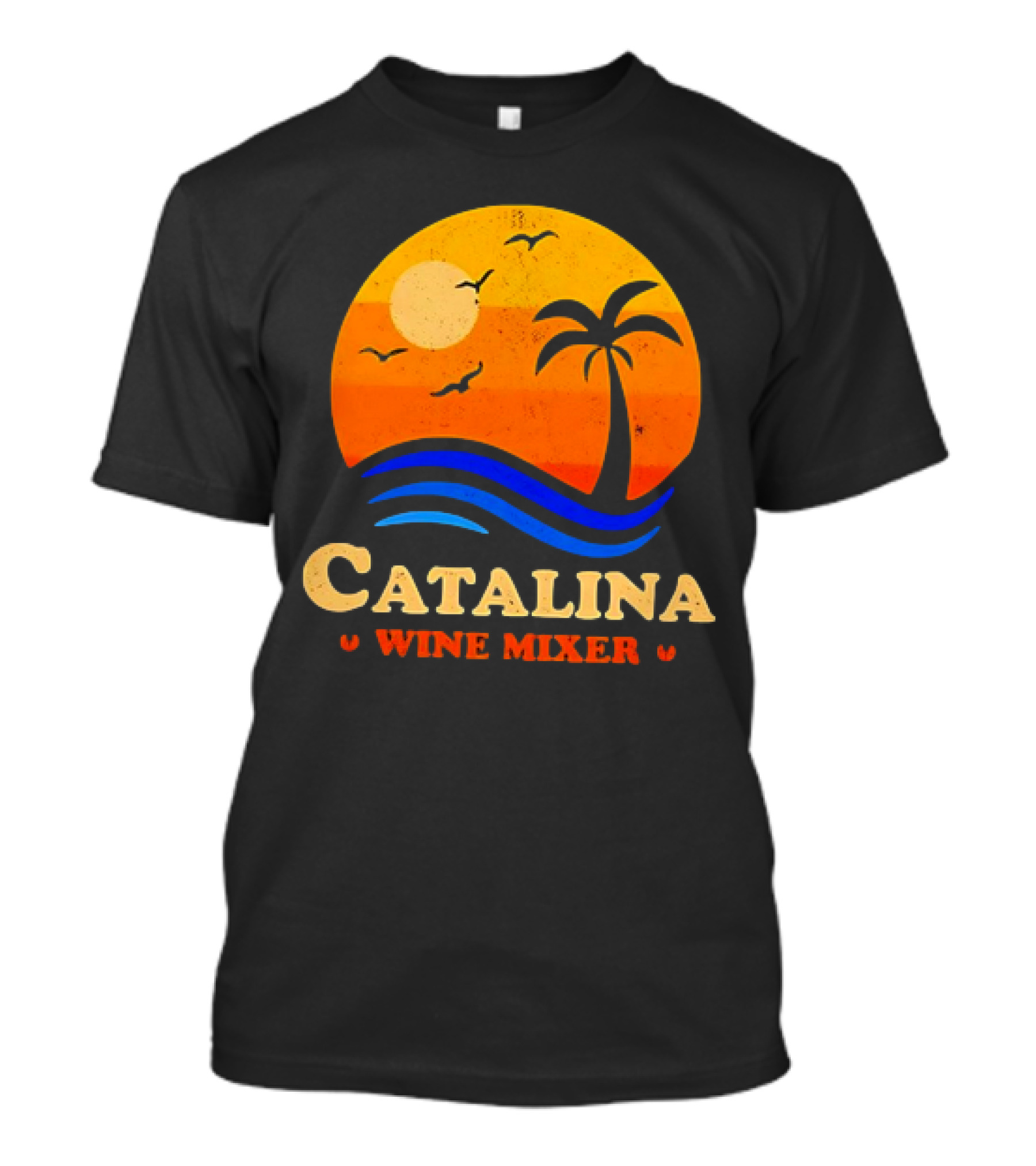 Step Brothers Catalina Wine Mixer Vintage Sunset Palm Island T-Shirt