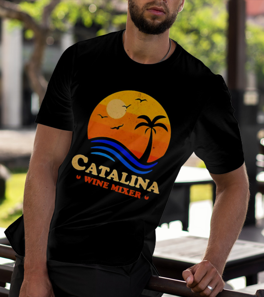 Step Brothers Catalina Wine Mixer Vintage Sunset Palm Island T-Shirt