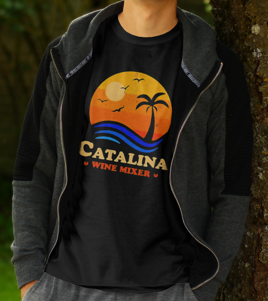 Step Brothers Catalina Wine Mixer Vintage Sunset Palm Island T-Shirt