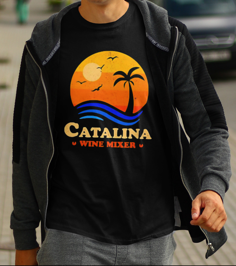 Step Brothers Catalina Wine Mixer Vintage Sunset Palm Island T-Shirt