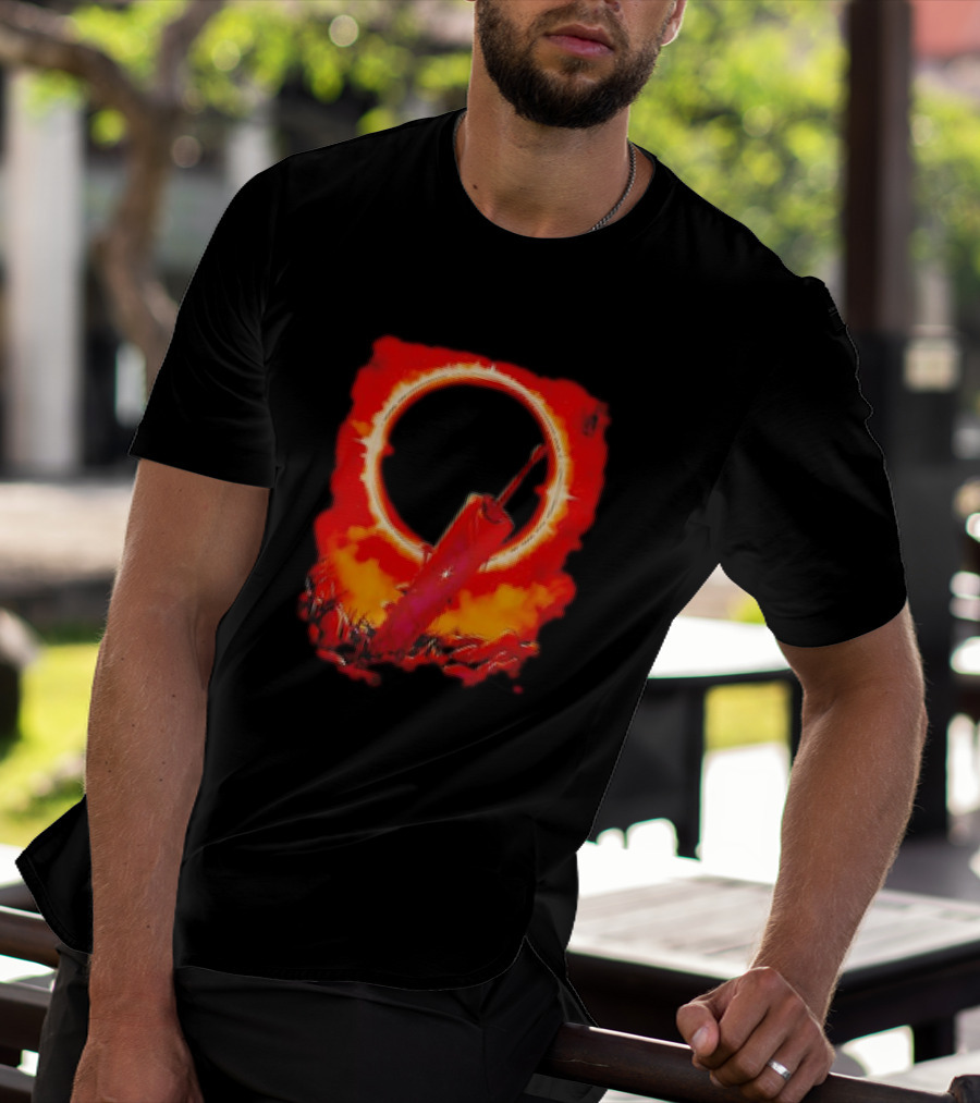 The Struggler Retro Eclipse Red Sword T-Shirt