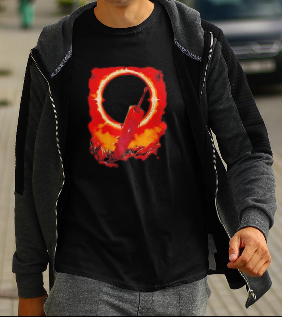 The Struggler Retro Eclipse Red Sword T-Shirt