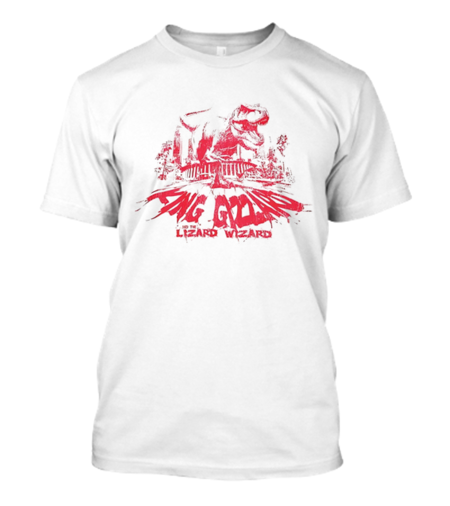 King Gizzard And The Lizard Wizard Dinosaur City Red Sketch T-Shirt