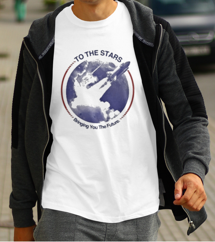 To The Stars Bringing You The Future Rocket Launch T-Shirt