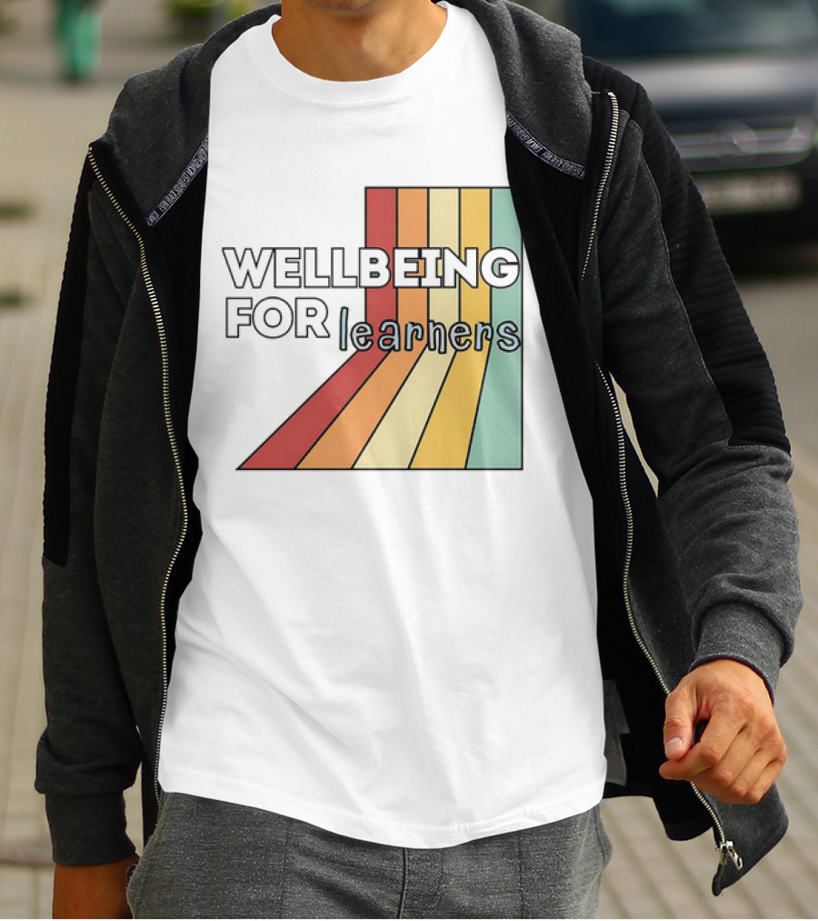 WELLBEING FOR LEARNERS Rainbow Stripes T-Shirt