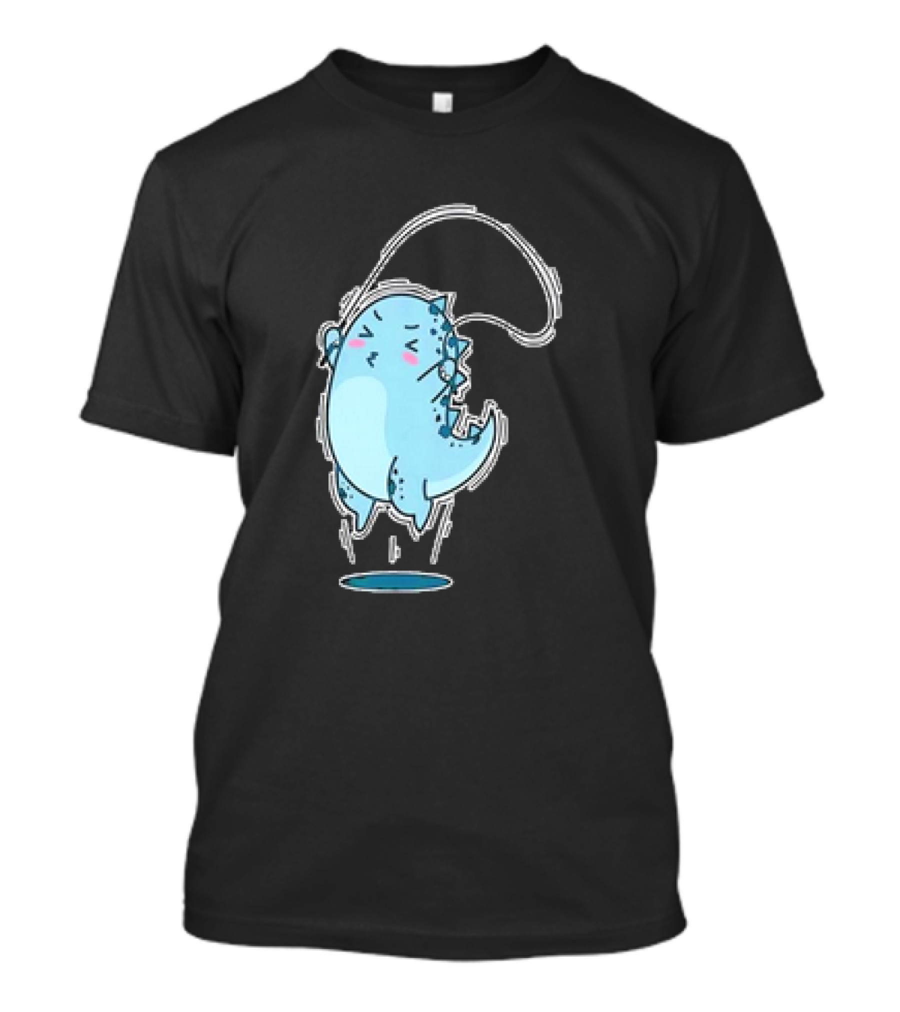 Dino Jumping Rope Adorable Cartoon T-Shirt