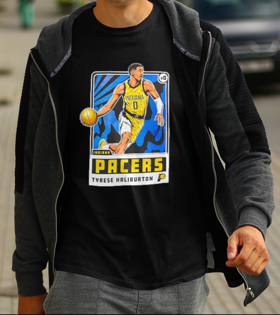 Tyrese Haliburton Indiana Pacers Vintage Player Card #0 T-Shirt
