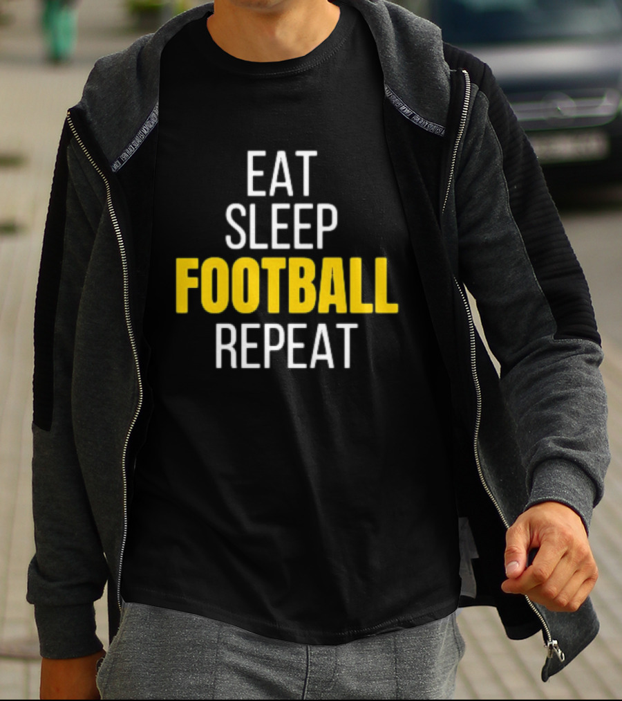 Pittsburgh Steelers Eat Sleep Football Repeat Black And Gold Fan Ritual T-Shirt