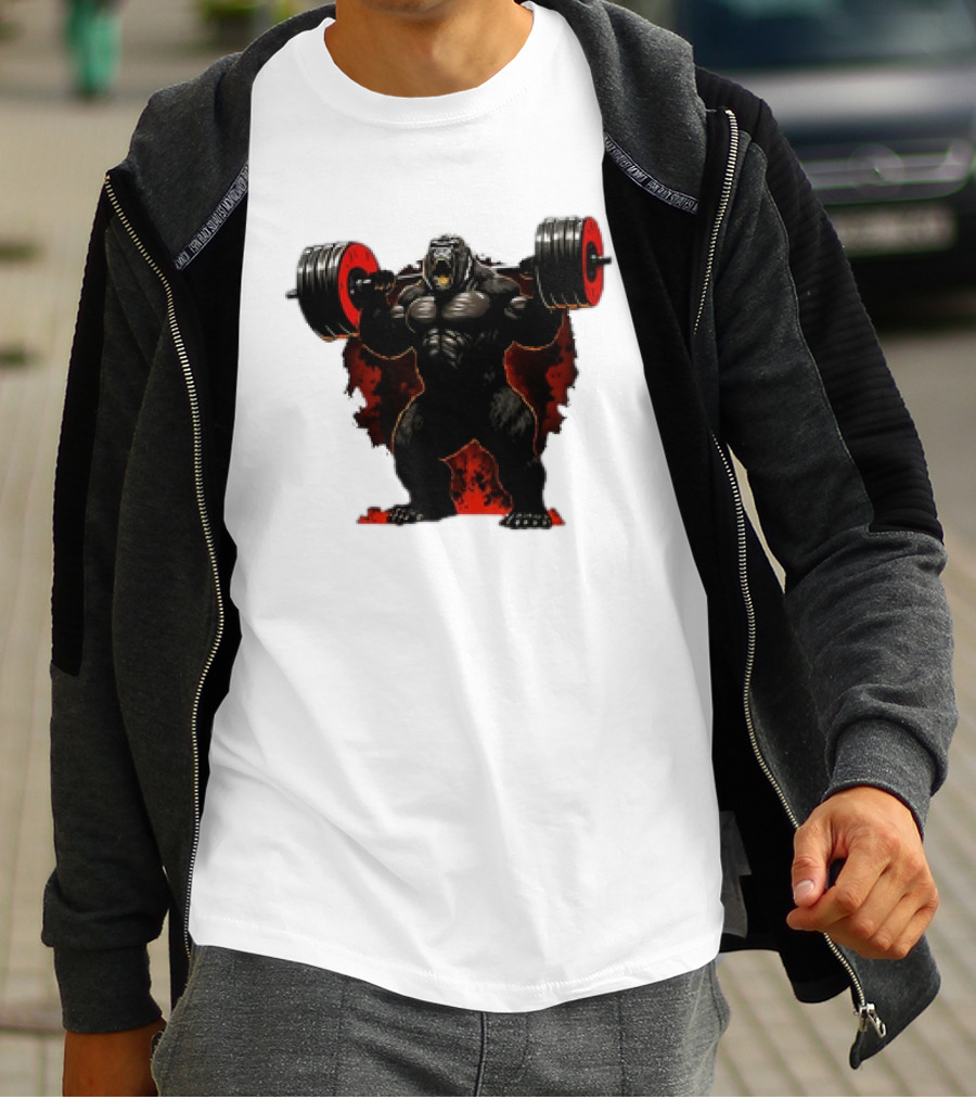 Gorilla Workout Beast Lifting Power Weights Gym T-Shirt