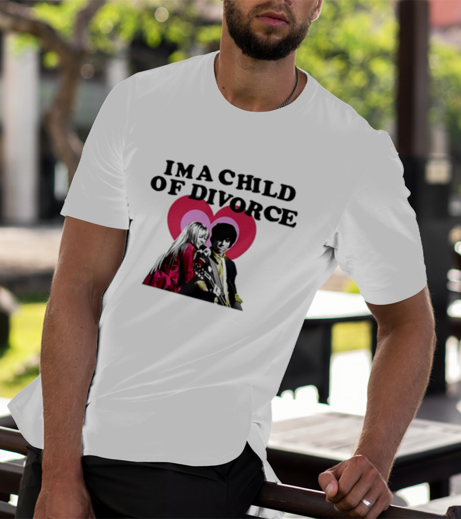 Nick Jonas Miley Cyrus I'm A Child Of Divorce Love Hearts T-Shirt