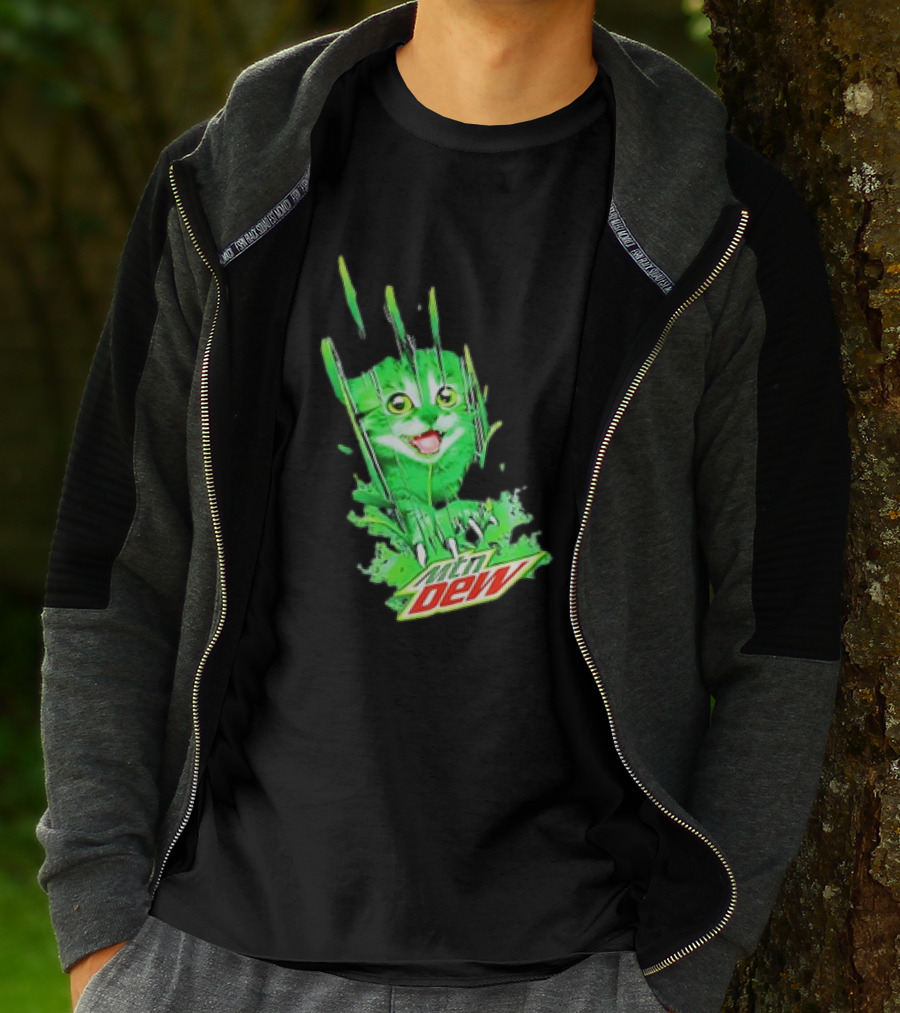 Cat Mtn Dew Mountain Mew Clawing T-Shirt