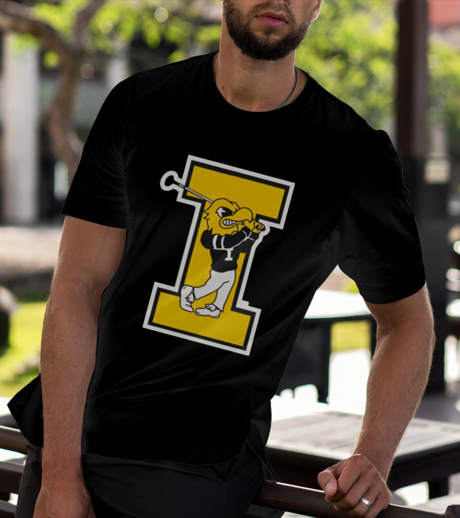 Iowa Hawkeyes Golf Vintage Logo Swinging Herky T-Shirt