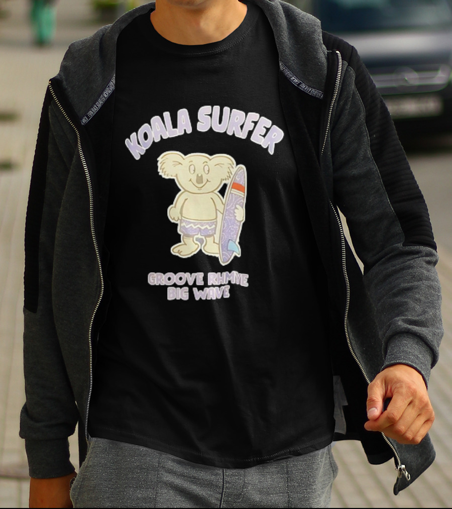 Koala Surfer Grooverhyme Big Wave T-Shirt