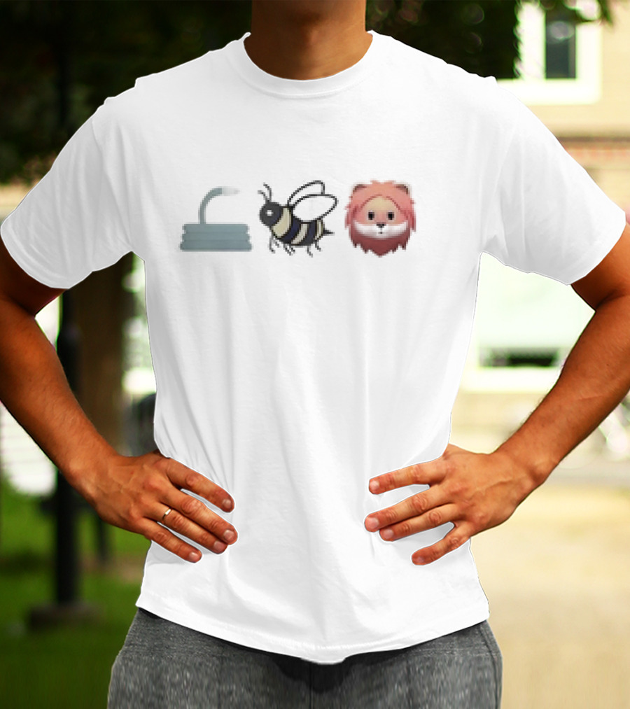 Snake Hose Bee Lion Emoji Sequence T-Shirt