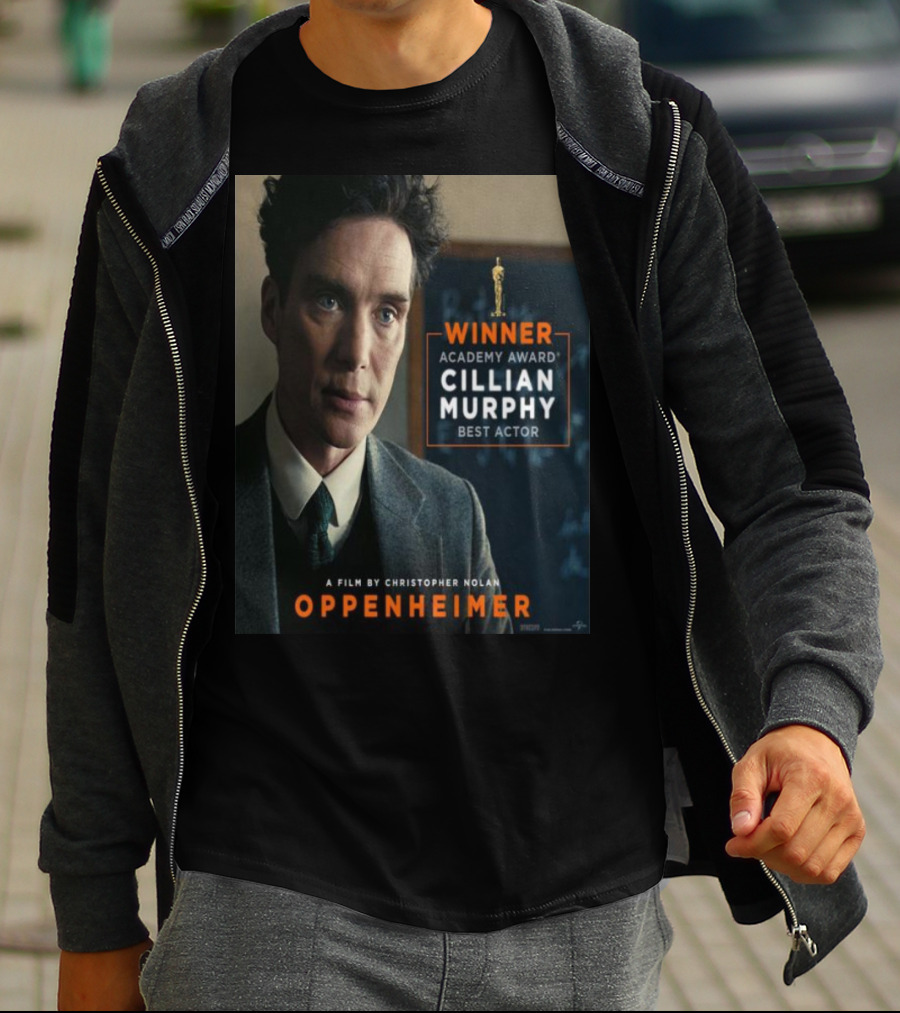 Winner Academy Award Cillian Murphy Best Actor Oppenheimer Film By Christopher Nolan T-Shirt