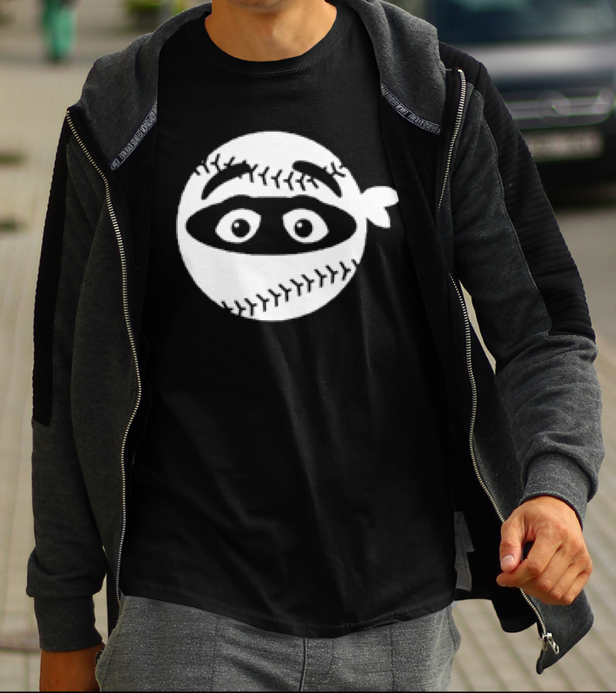 New York Mets Baseball Pitching Ninja Grimace T-Shirt