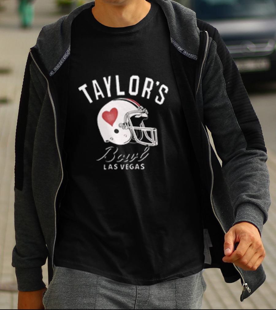 TAYLOR'S Bowl Las Vegas Football Helmet Heart T-Shirt