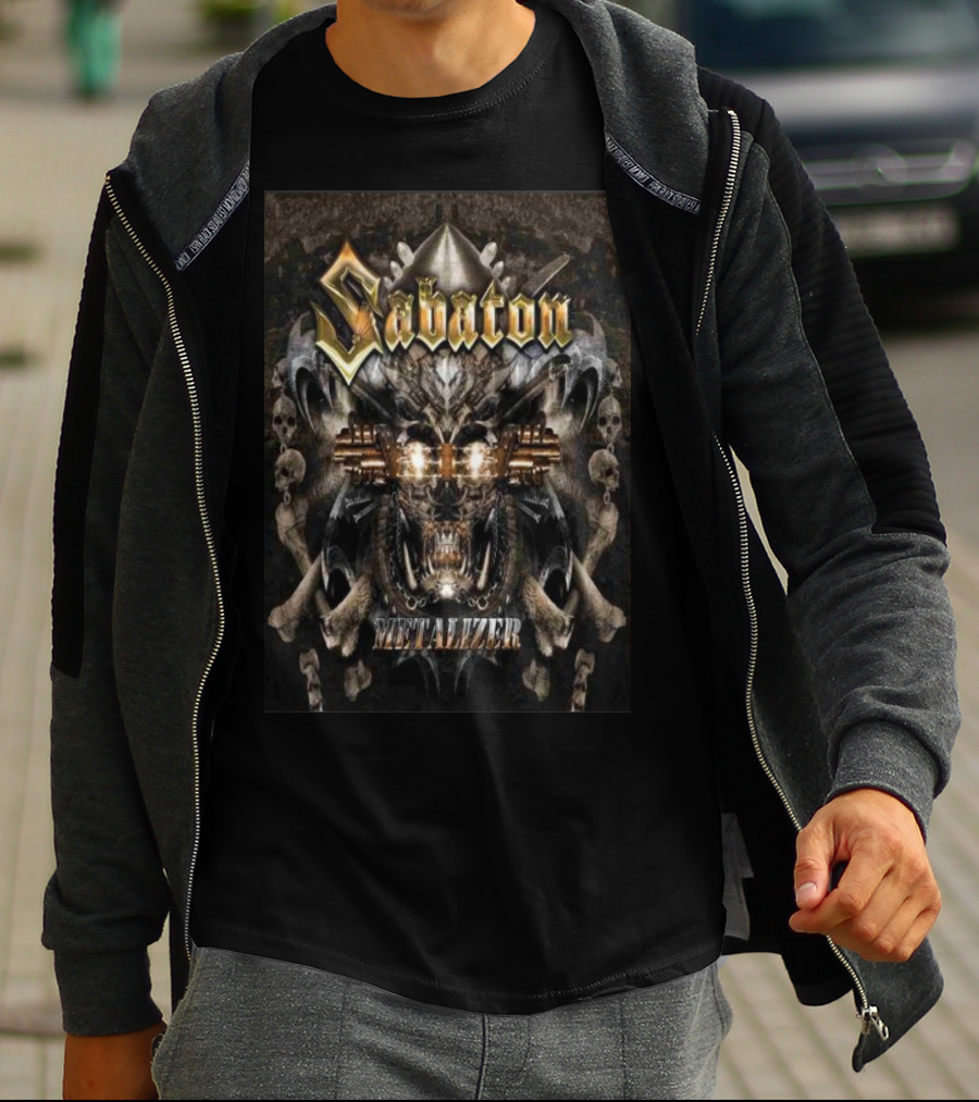 Sabaton Metalizer Third Album Skull And Bones T-Shirt
