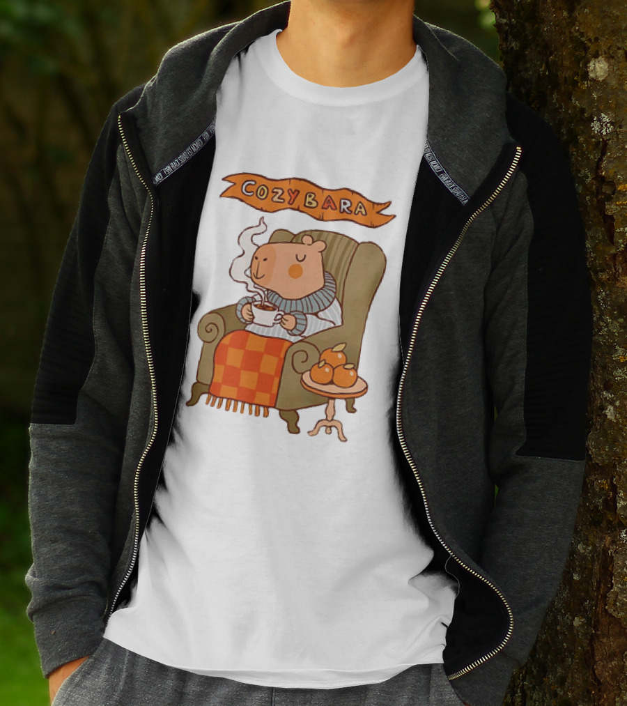 Cozybara Capybara Meme Cute T-Shirt