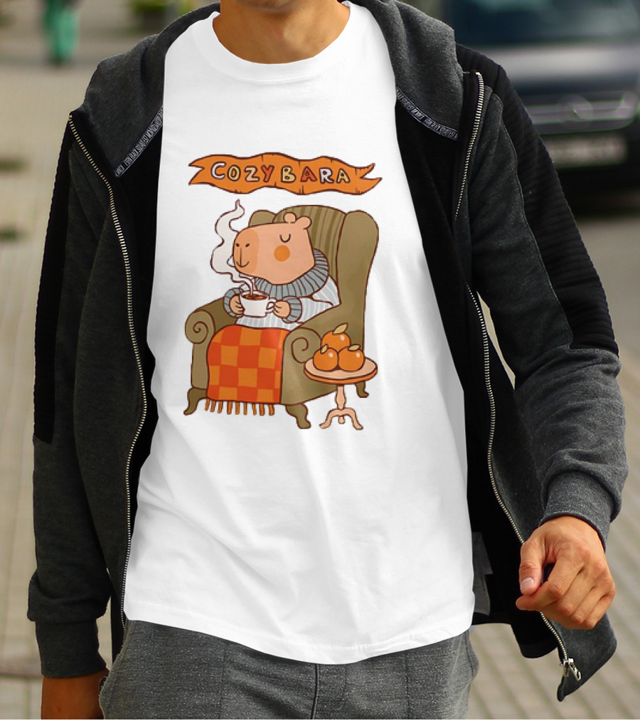 Cozybara Capybara Meme Cute T-Shirt