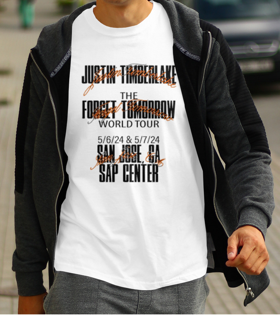 Justin Timberlake San Jose SAP Center Forget Tomorrow World Tour T-Shirt