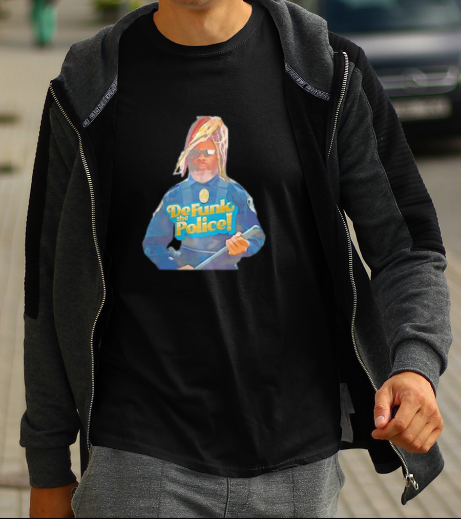 Defunk The Police Vintage Funk Style Officer T-Shirt