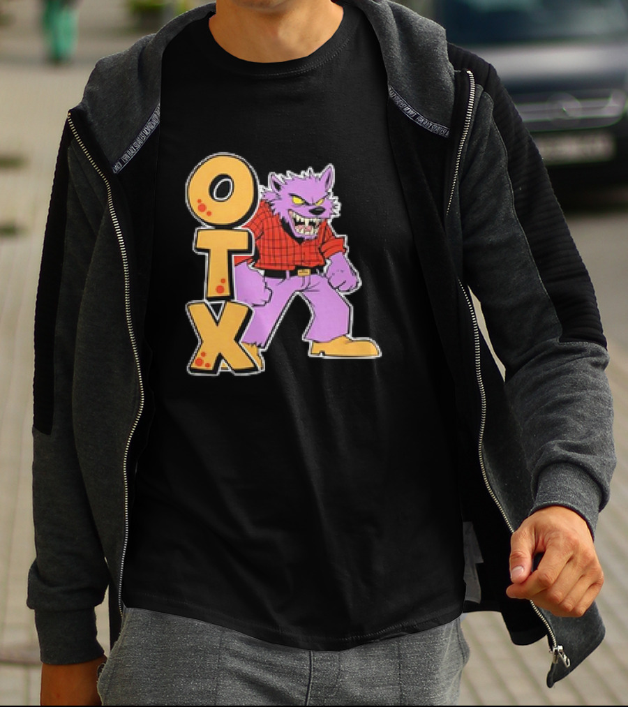 Otx Purple Werewolf In Plaid T-Shirt