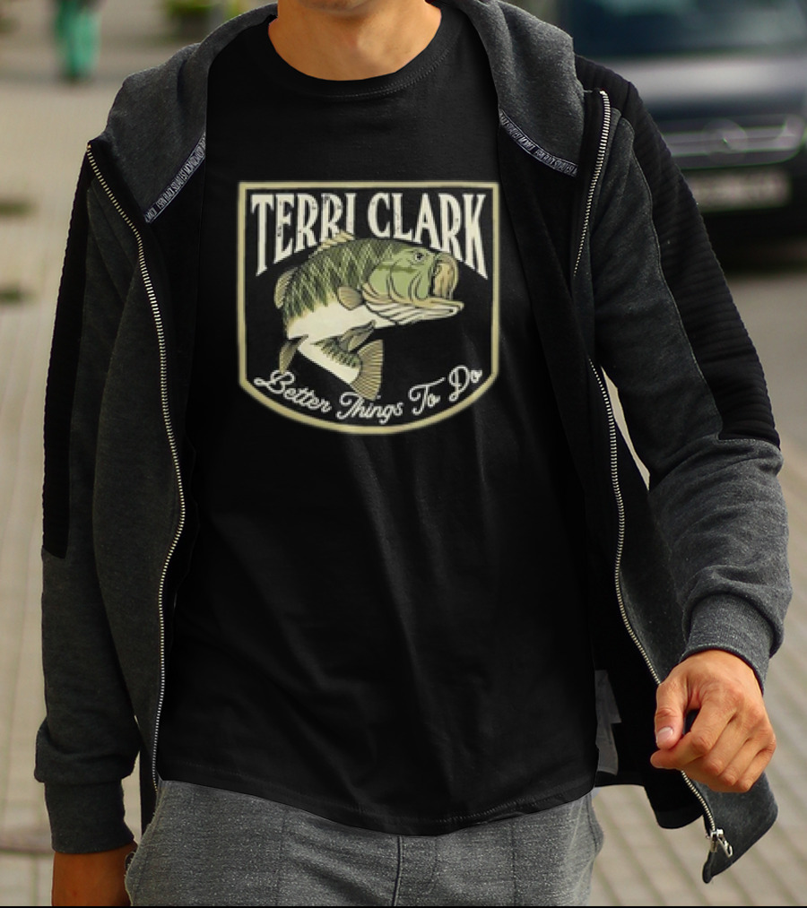 Terri Clark Better Things To Do Fish Badge T-Shirt