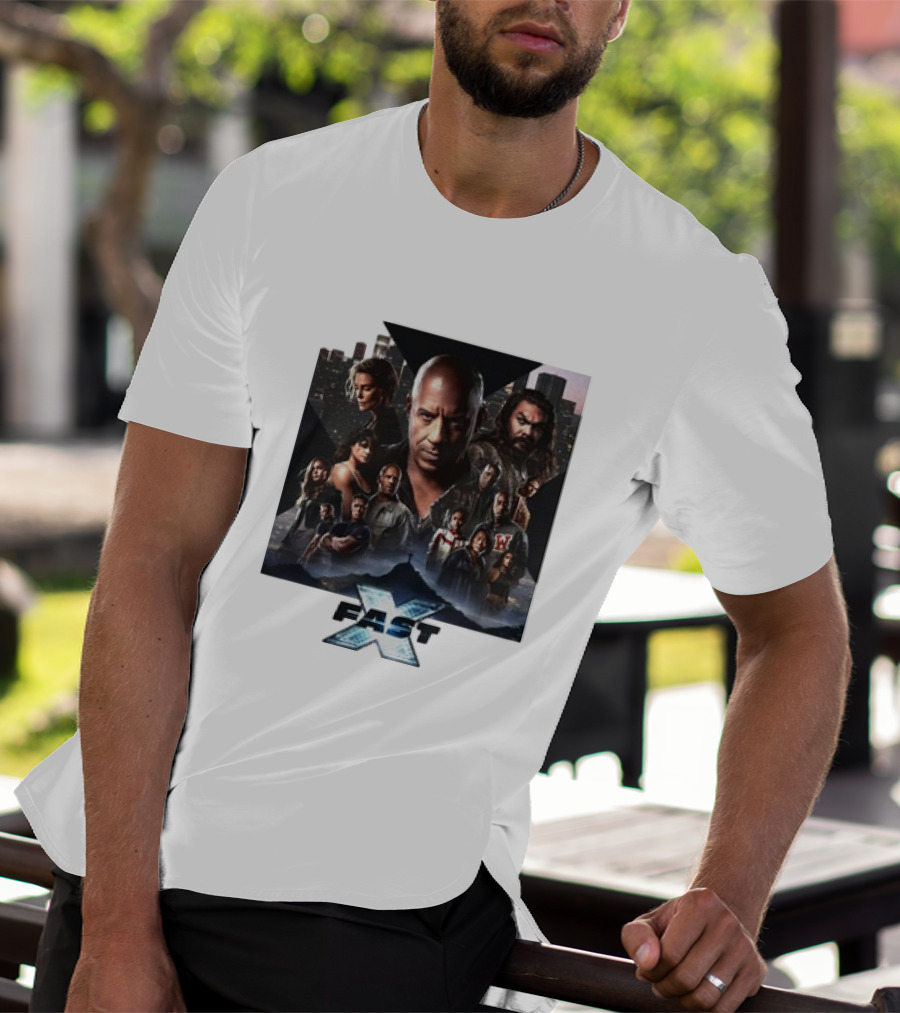 Fast X Cast Ensemble In Urban Cityscape T-Shirt