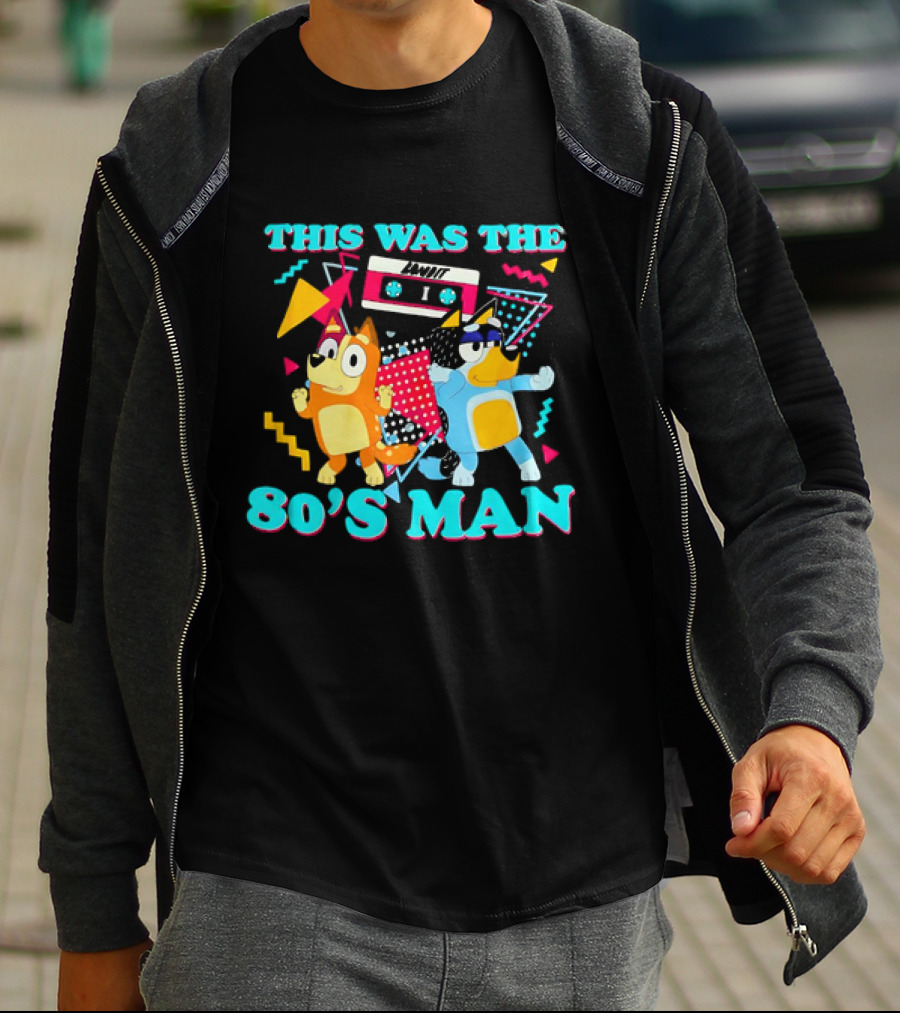 This Was The 80s Man Bandit Heeler Chilli Heeler Cassette Tape T-Shirt