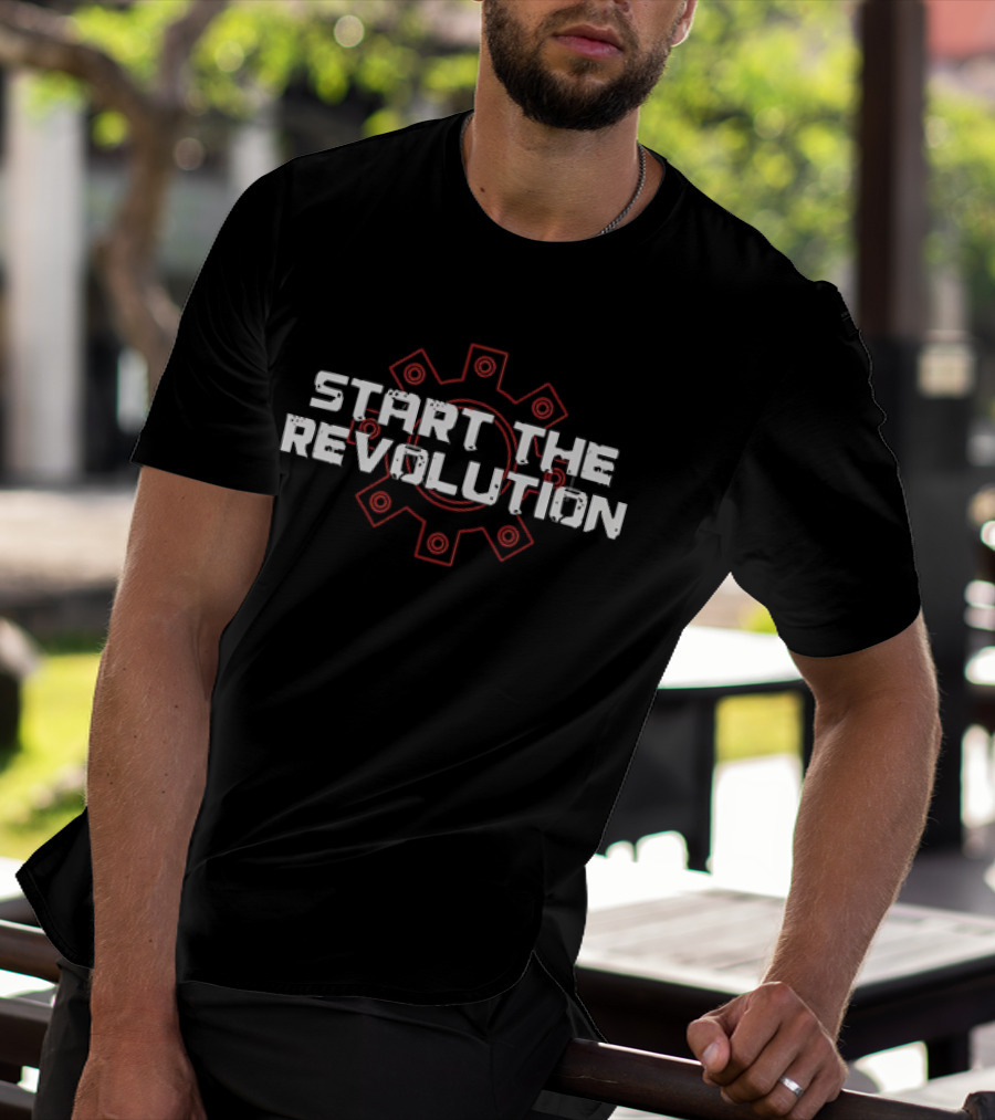Start The Revolution Gear Wheel T-Shirt