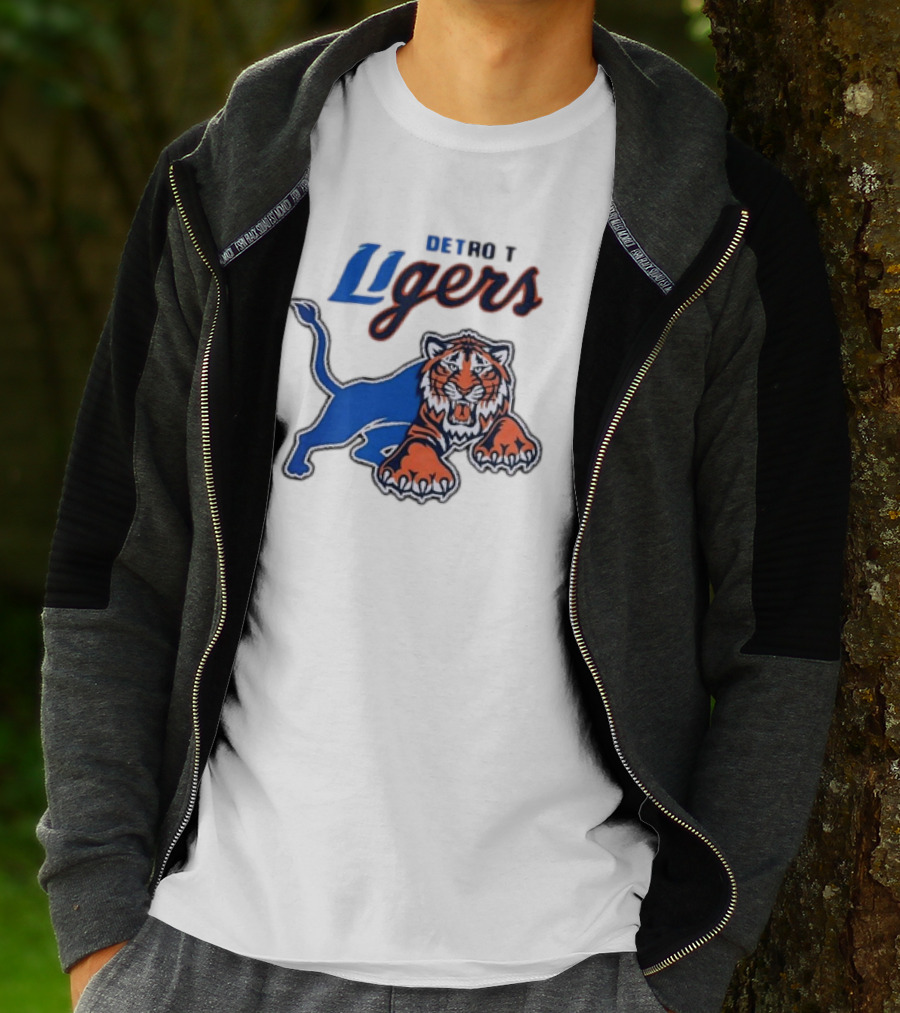 Detroit Ligers Detroit Tigers X Detroit Lions Crossover T-Shirt